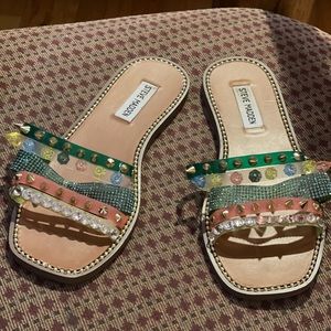 Steve Madden studded and stoned sandals